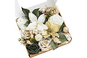 Christmas Flowers Artificial White Poinsettias Artificial For DIY Wedding Floral Arrangement Decor, etc