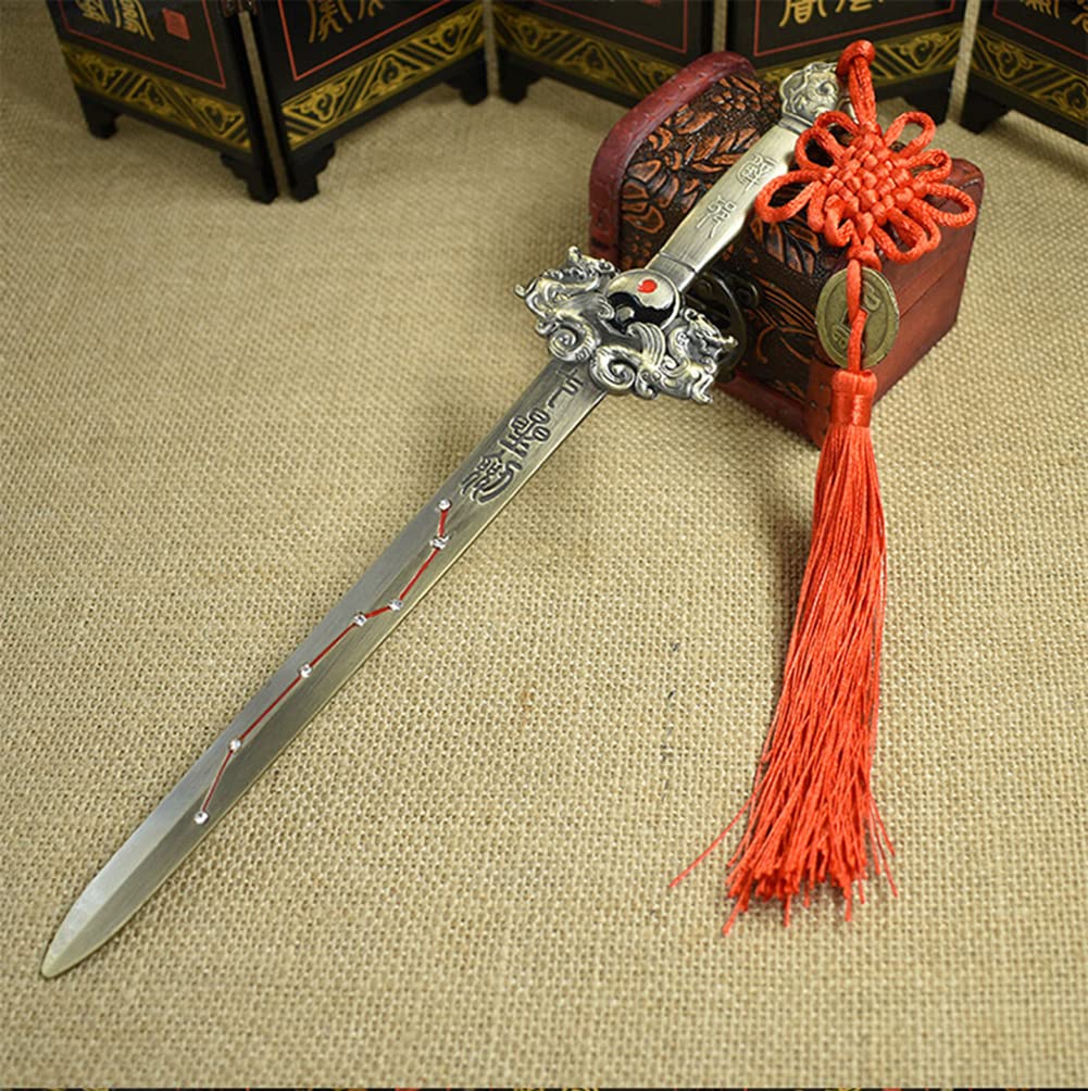 Amazon.co.jp: 中国の道教の陰陽の剣、風水装飾品の装飾、7つ星の剣の