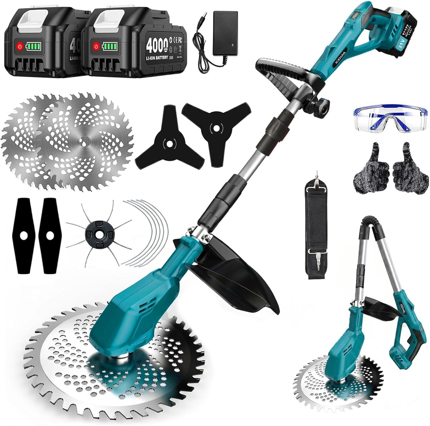 草刈り機 充電式 21v ブラシレスモーター バッテリー2個 伸縮 635 Amazon.co.jp: ICEHAIL 草刈り機 充電式 21v 強力ブラシレスモーター