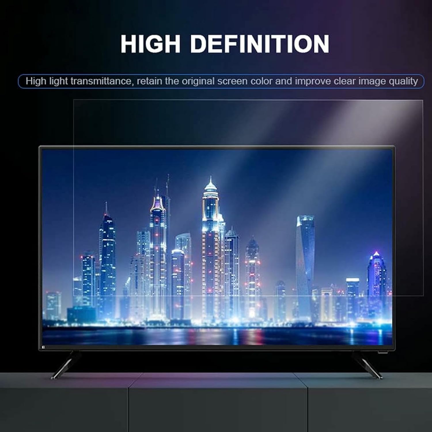 75-85 Inch TV Screen Protector Frosted Anti Glare Shield Matte Anti UV Filter Monitor Reflection Reducer, for LCD, LED, OLED and QLED 4k HD TV HD