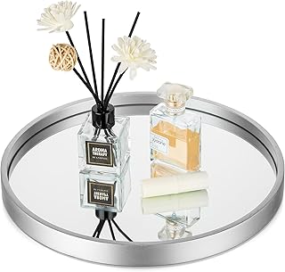 Mirror Bathroom Vanity Tray: Champagne Sliver Perfume Organizer Modern D...
