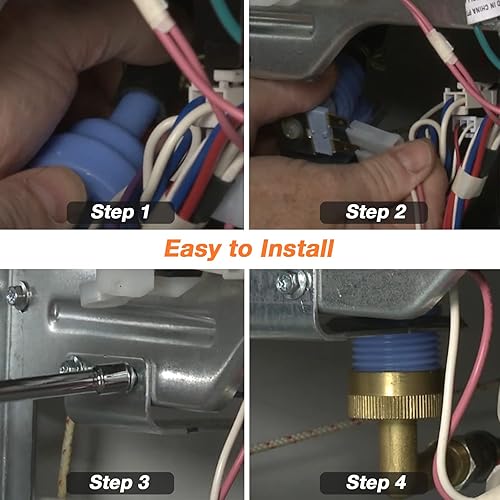 Miniatura 6 de 807047901 Válvula de entrada de agua para lavavajillas de Blutoget -Fit para lavavajillas Frigidaire Crosley Kenmore FGID2466QF5A, FFCD2413US2A,