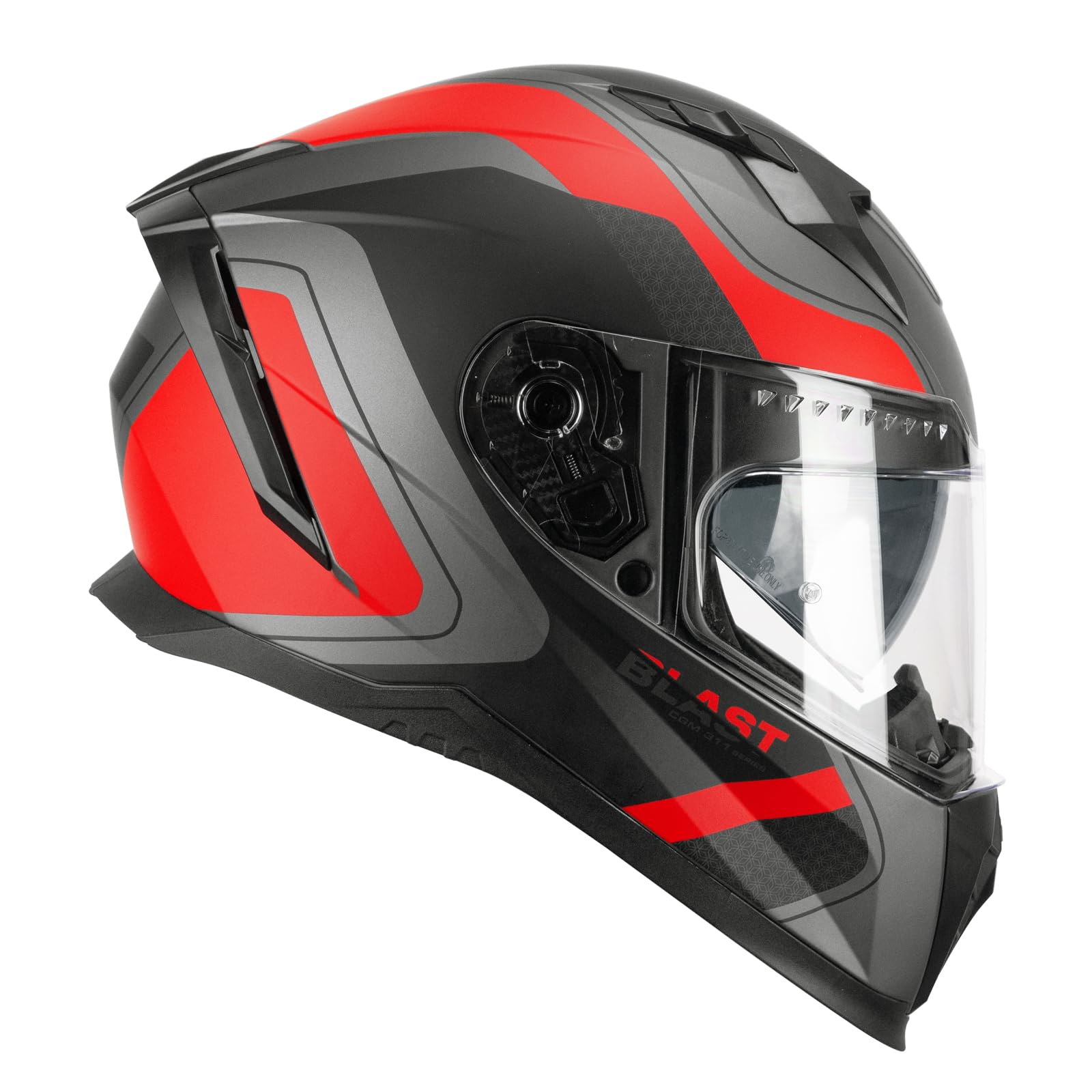 CGM Casco Integral 311R Blaz Race Antracita Rojo Mate, XXL (61 cm)
