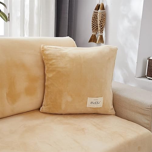 Funda de cojín universal resistente al desgaste, fundas de almohada de terciopelo de 18 x 18 pulgadas, fundas antideslizantes separadas para sofá de
