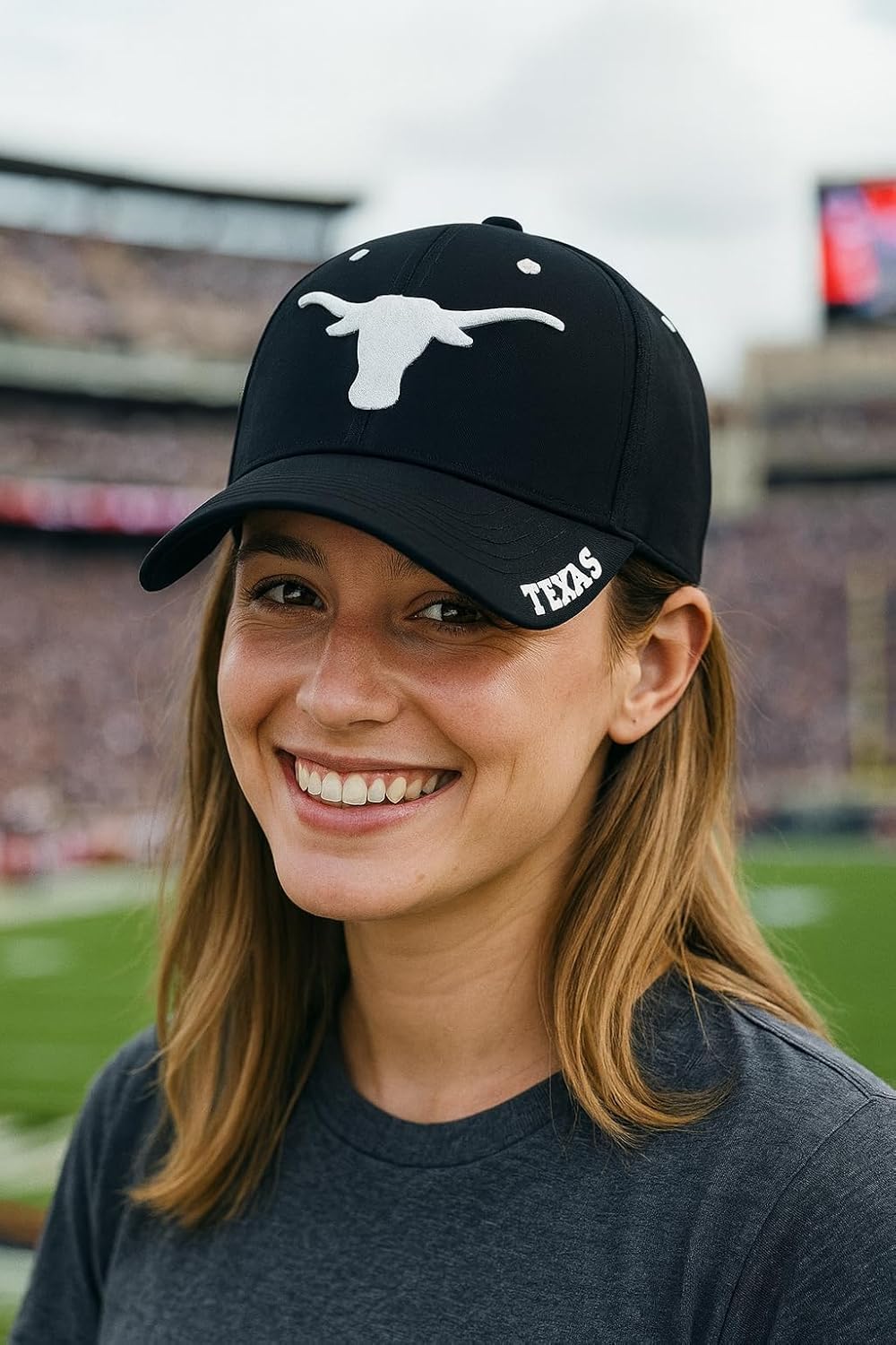 Officially Licensed Texas University Classic Edition Hat Black/White Team Logo Adjustable MVP Structured Embroidered Baseball Sports Cap - Image 2