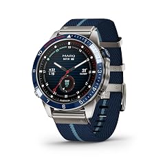Garmin MARQ Captain Gen 2 Modern Tool Smartwatch Titanium Case with Premium Nylon Strap Black Silicone Band Sapphire