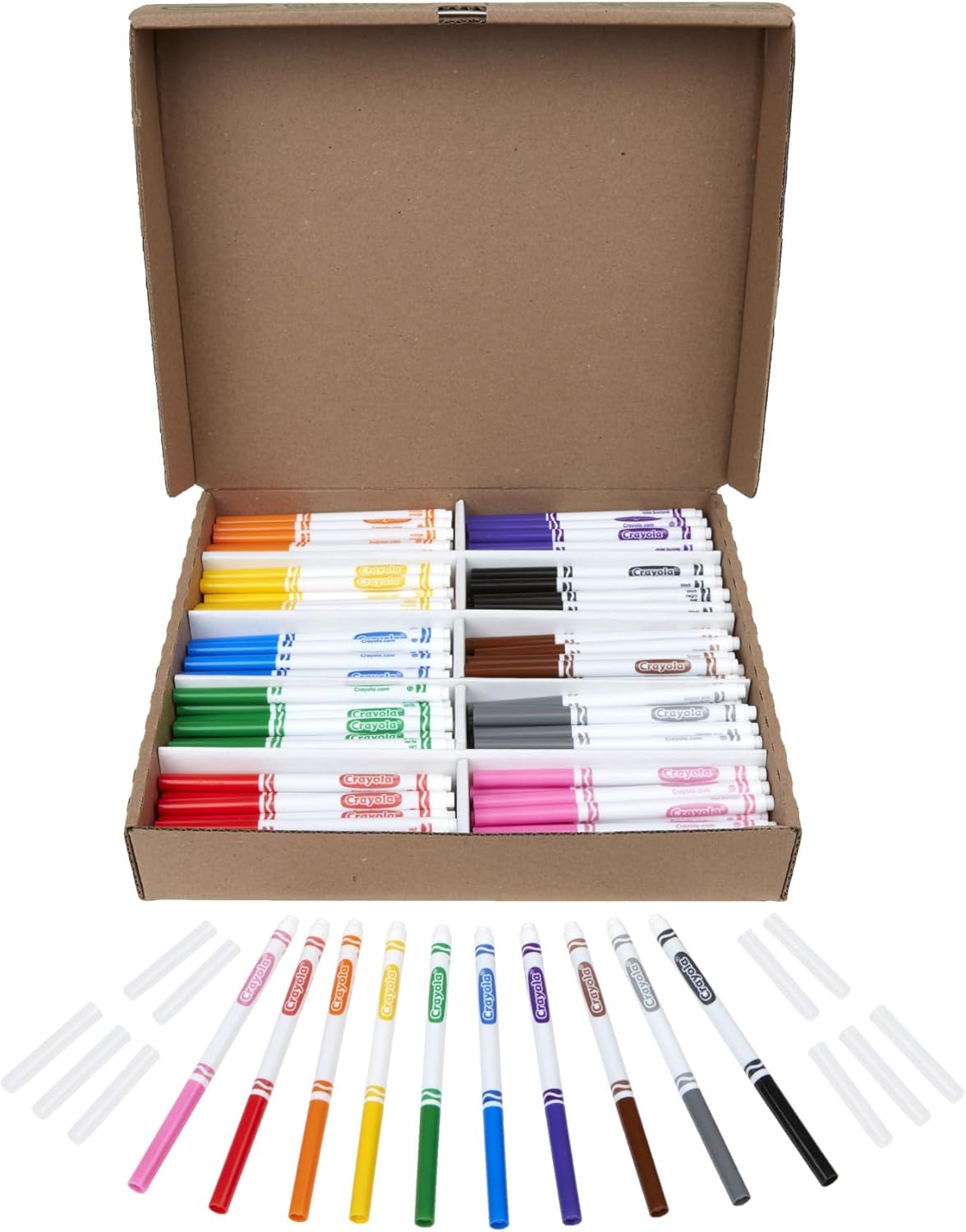 Crayola Fine Line Markers Classpack (200ct), Bulk Kids' Markers For Preschool, Kindergarten, Elementary School Classrooms, Teacher Classroom Must Haves