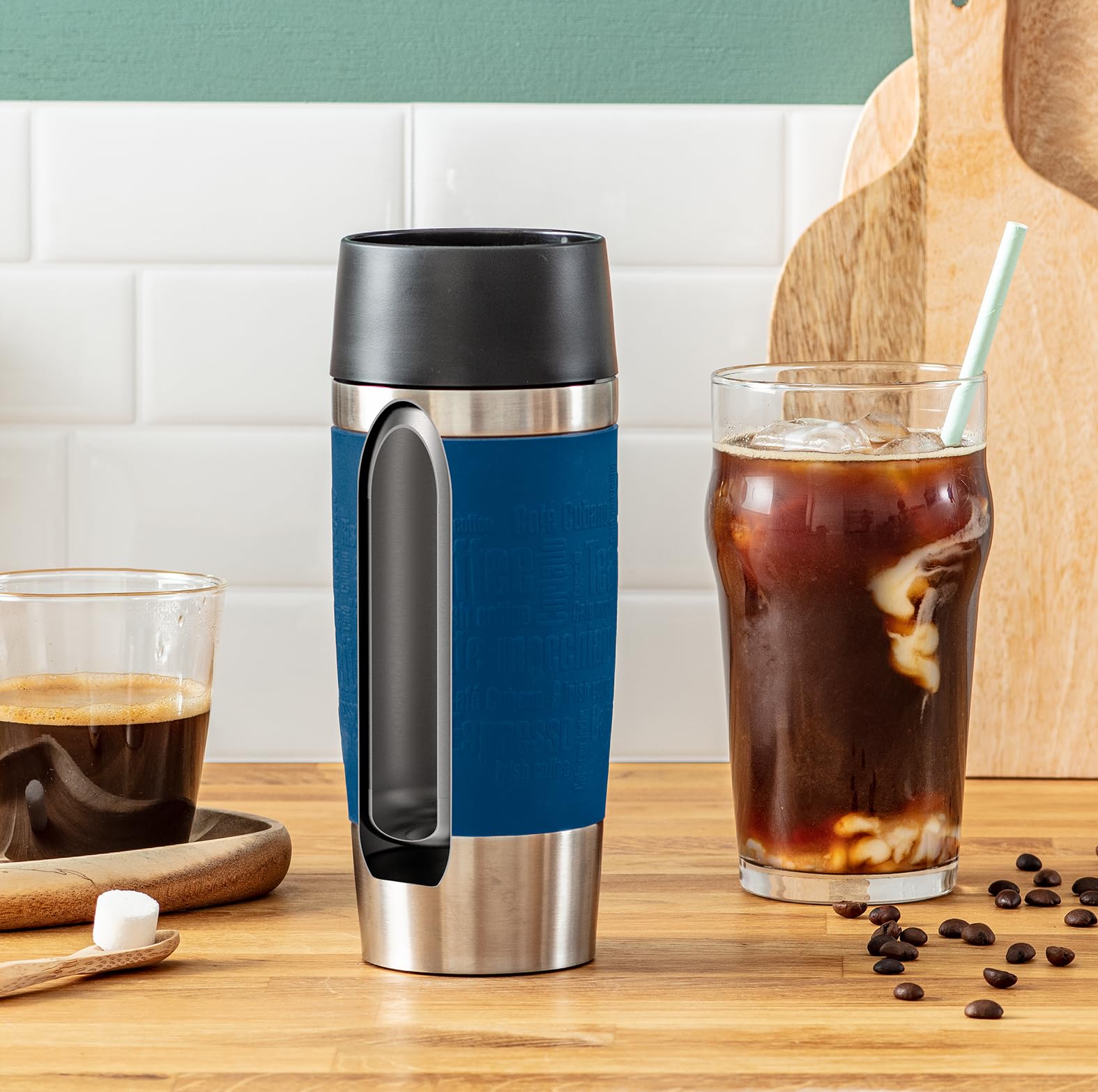 EMSA Travel Mug, Classic Thermobecher, 0,36 L, Doppelwandige Vakuumisolierung, 4 Std. heiß, 8 Std. kalt, 360° Trinken… – Ansicht 11