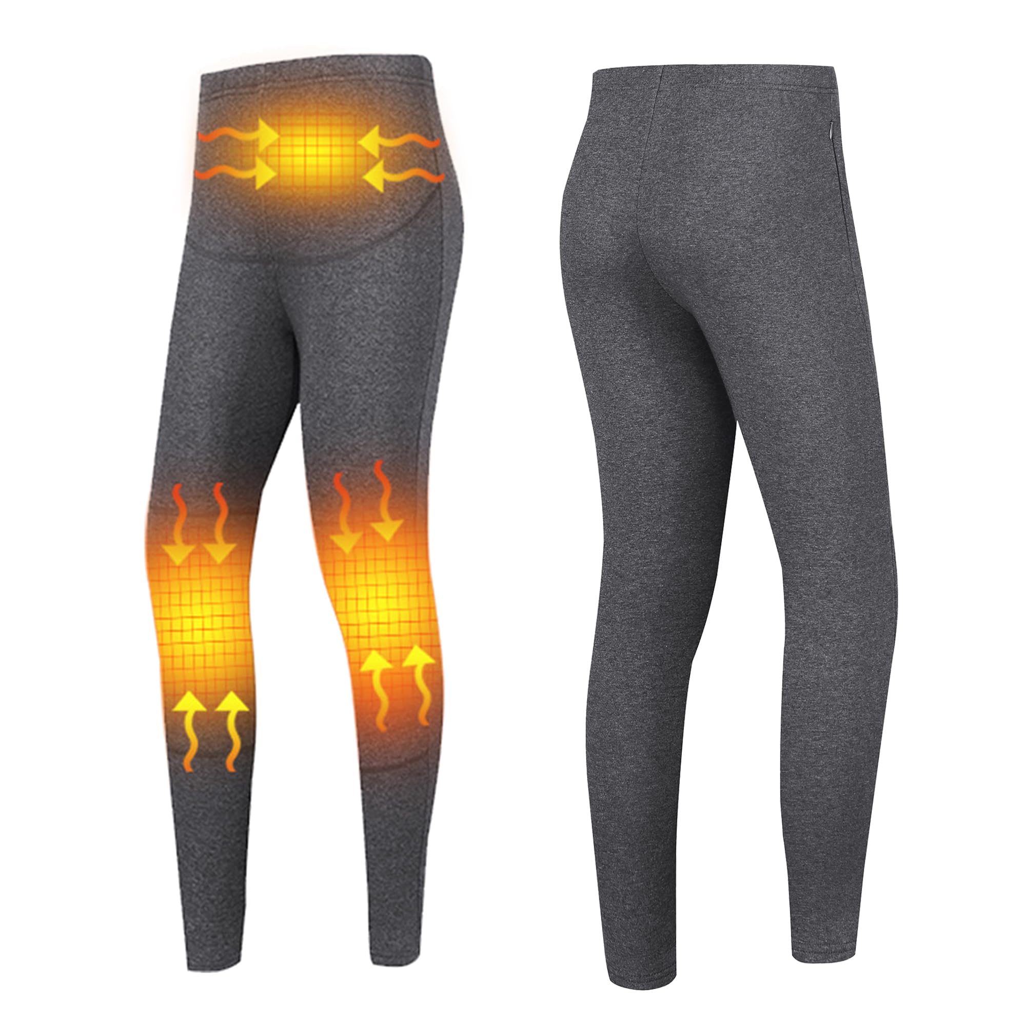 Pantaloni riscaldati elettrici per Donna, 3 Zone di Riscaldamento, Biancheria Intima Termica elettrica, Leggings, Caldi Pantaloni Lunghi per la Caccia all'aperto