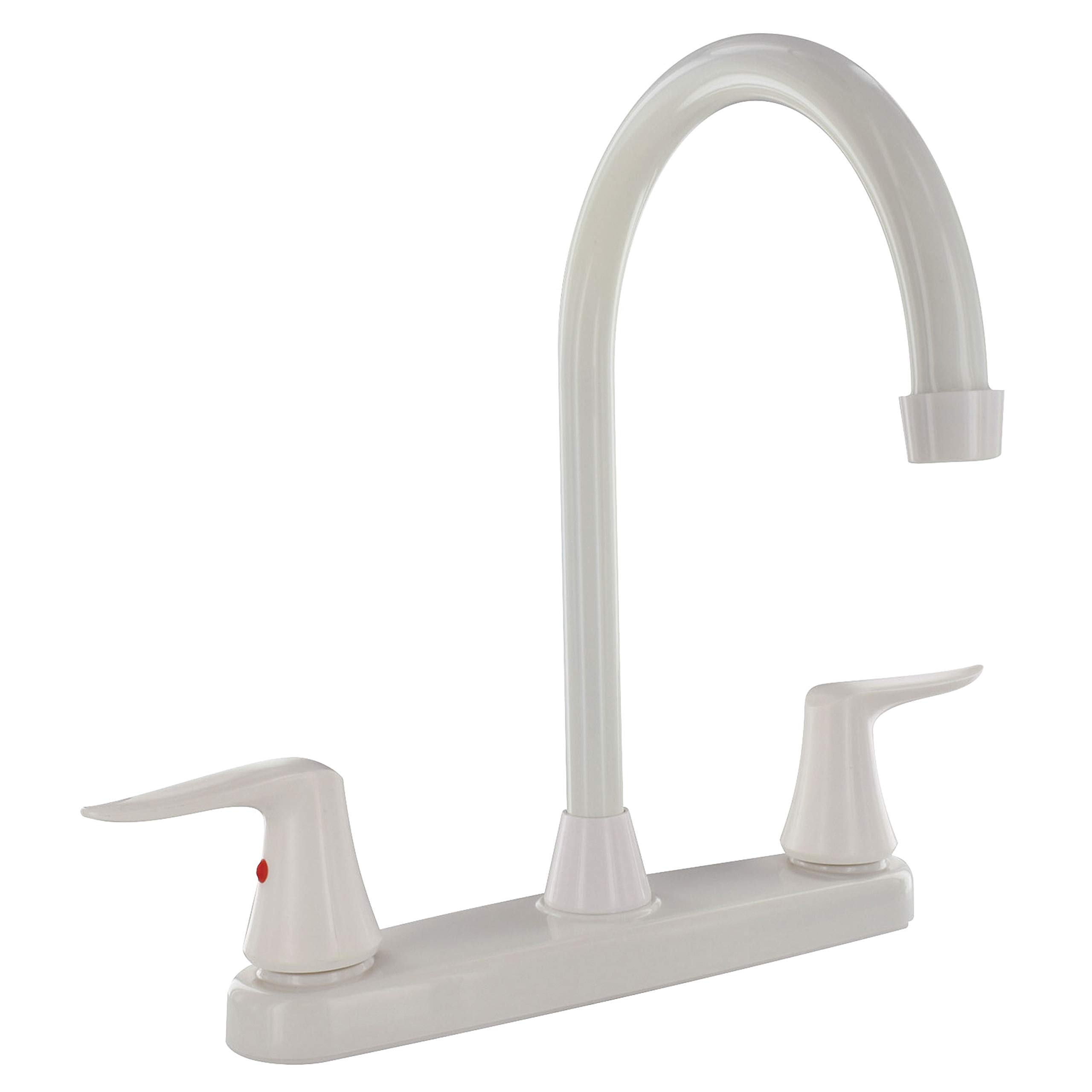 VALTERRA PF221204 Faucet 8" Deck White Hi-Arc Spout 2-Handle