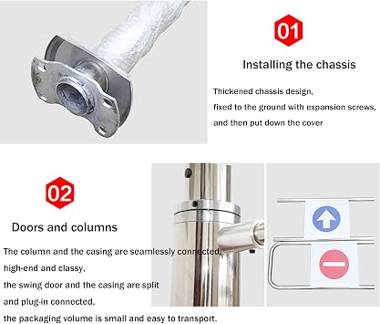 Automatic Security Door for Natural Gas (GNC) Metal Unidirectional Access Door for Entrances Warehouses Libraries and BarsSafe Access Control Solution