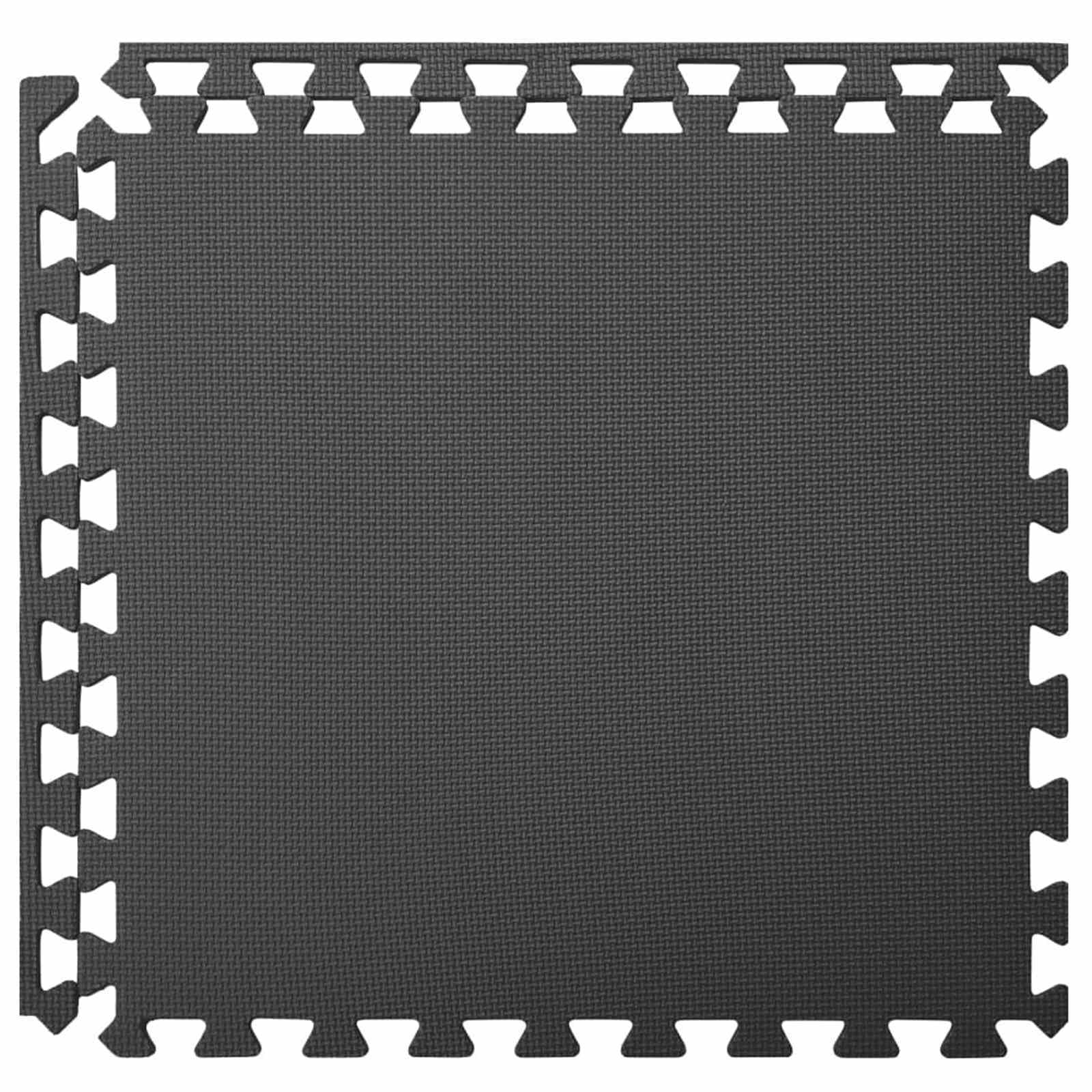 vidaXL Tapis de Sol de Piscine 6 pc Noir 2,16 ㎡ Mousse EVA