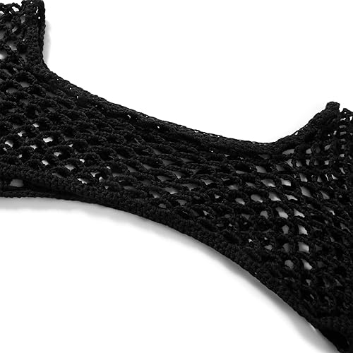 Miniatura 8 de Blusa corta de malla para mujer manga larga sexy delgada transparente con malla transparente para discoteca