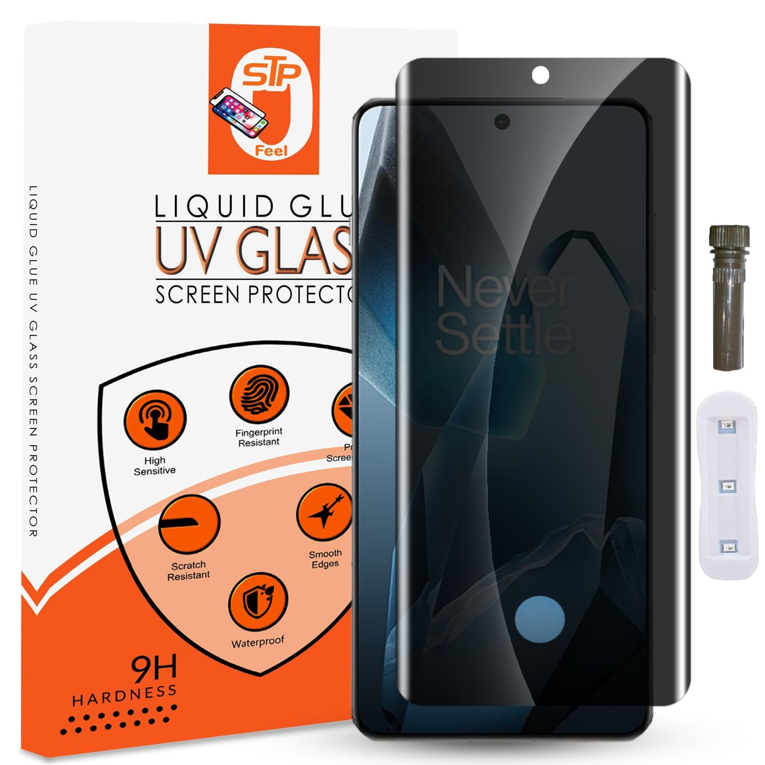STP FEEL® Advanced UV Privacy Tempered Glass Screen Protector Guard Compatible For Oneplus 13 5G (6.82 Inch, Pack of 1) Full Edge to Edge Coverage Anti-Spy/Anti-Peeping 9H Hardness-picture-30