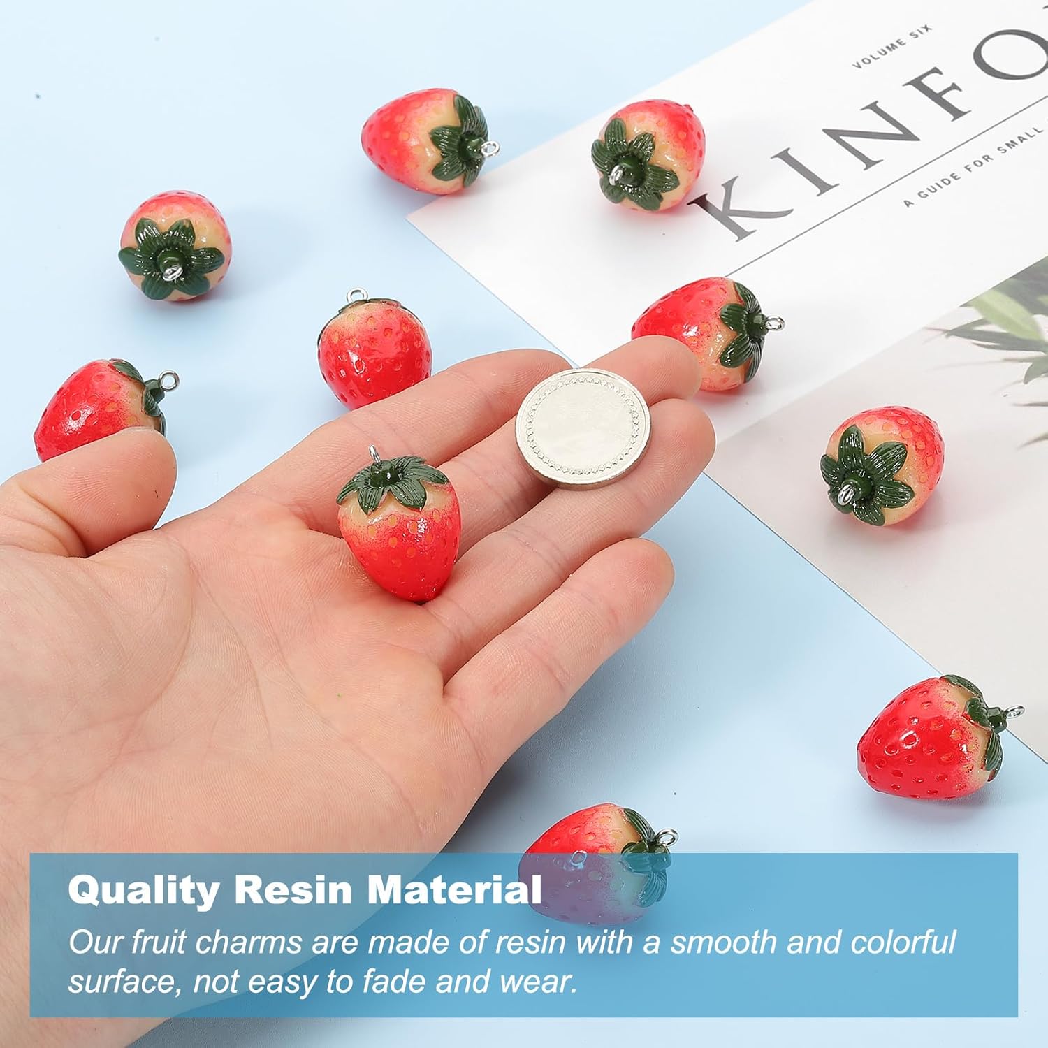 PATIKIL Resin Charms, Cute Fruit Charms Pendants Food Fruit Beads Bulk for DIY Jewelry Making Bracelets Necklace Earring - Image 4