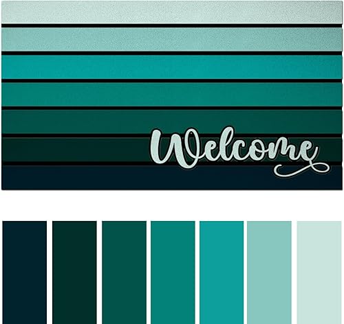 Bulijojo Tapete grande para puerta de entrada, color verde salvia, de 17 x 30 pulgadas, tapete de entrada para puerta delantera, resistente al aire