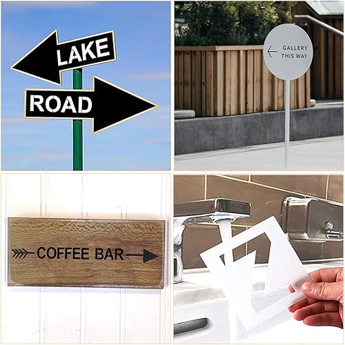 Miniatura 3 de Plantillas de letras y números del alfabeto de 8 pulgadas, paquete de 40 plantillas grandes de letras y números con letreros para pintar sobre