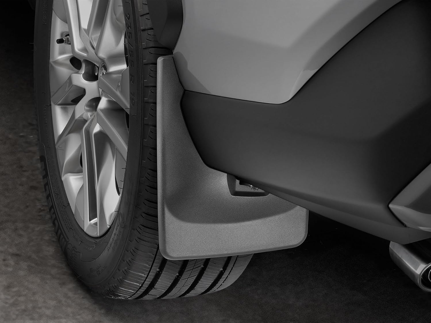 WeatherTech Custom No Drill Splash Guard MudFlaps for Toyota RAV4 Hybrid, RAV4 Prime, RAV4 - Rear Pair (120105), Black
