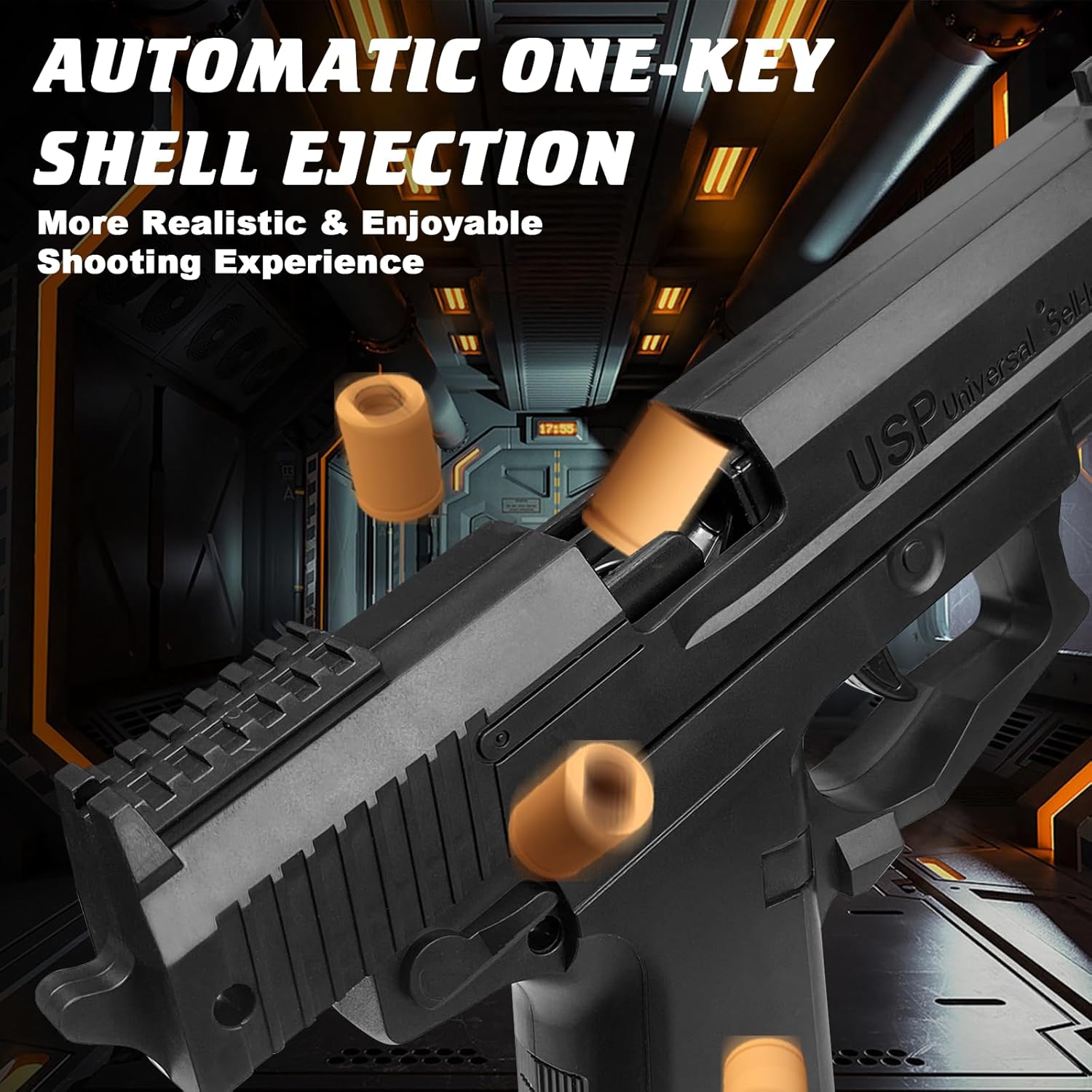 Toy Gun with Automatic Reloading Rebound Shell Ejecting and Soft Foam Blaster, Ideal for Shooting Games, Education Model Toys, Gift for Kids Boys Girls - Image 4