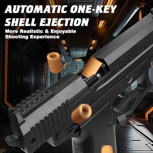 Miniatura 4 de Pistola de juguete con recarga automática de rebote de expulsión y blaster de espuma suave, ideal para juegos de disparos, juguetes de modelo