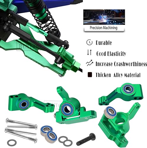 Miniatura 3 de Pieza de actualizaciones para 1/10 Slash 2WD, ejes CVD del eje de transmisión, brazo de suspensión delantero trasero de aleación, bloque de rueda,
