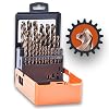 Lichamp 13-Piece HSS Cobalt Drill Bit Set (1/16 to 1/4) M35 High-Speed Steel, 3-Flute Design for Drilling Hard Metals & Cast Iron Includes Metal Case