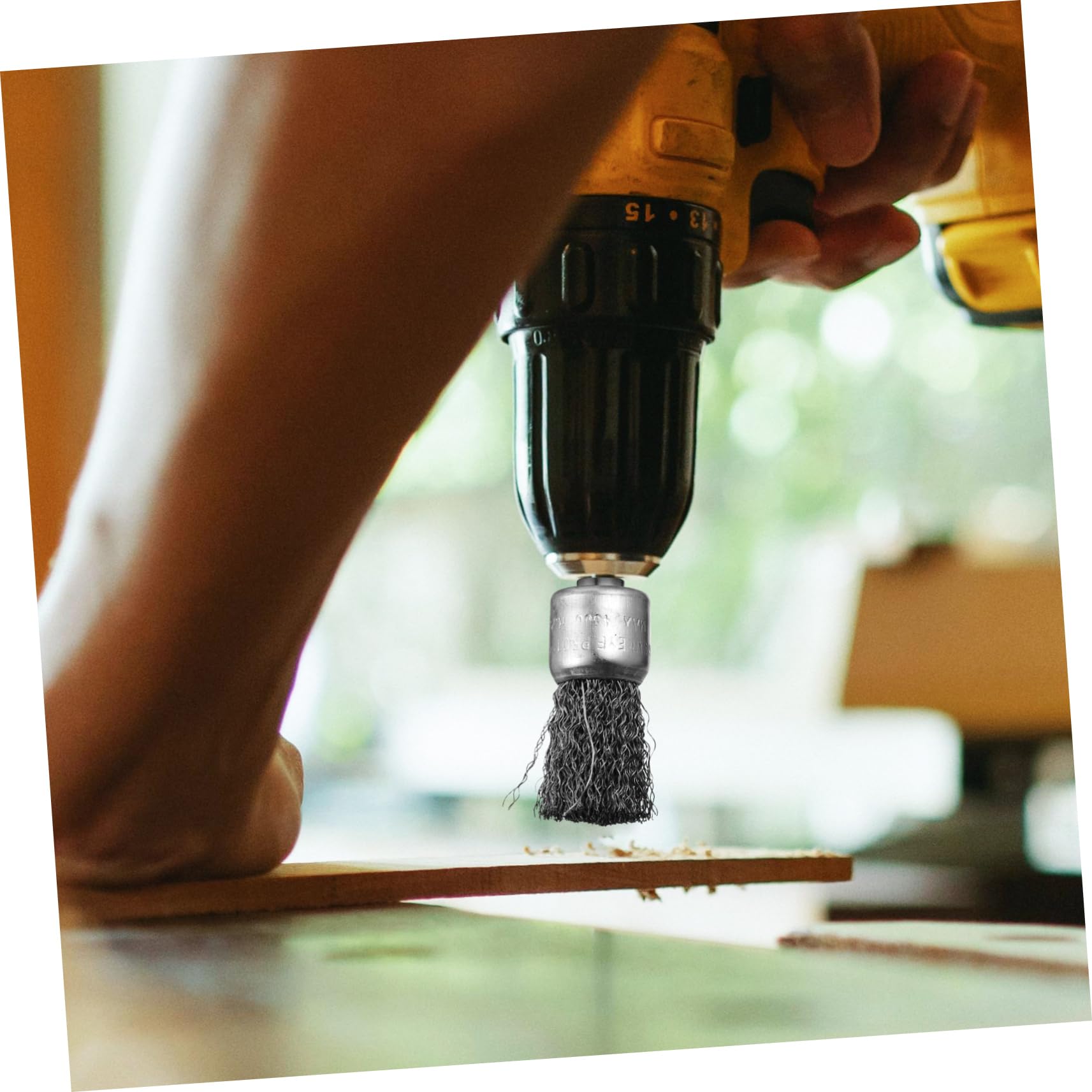 Brosse à Roue Métallique pour Perceuse, 15 Pièces, Noir