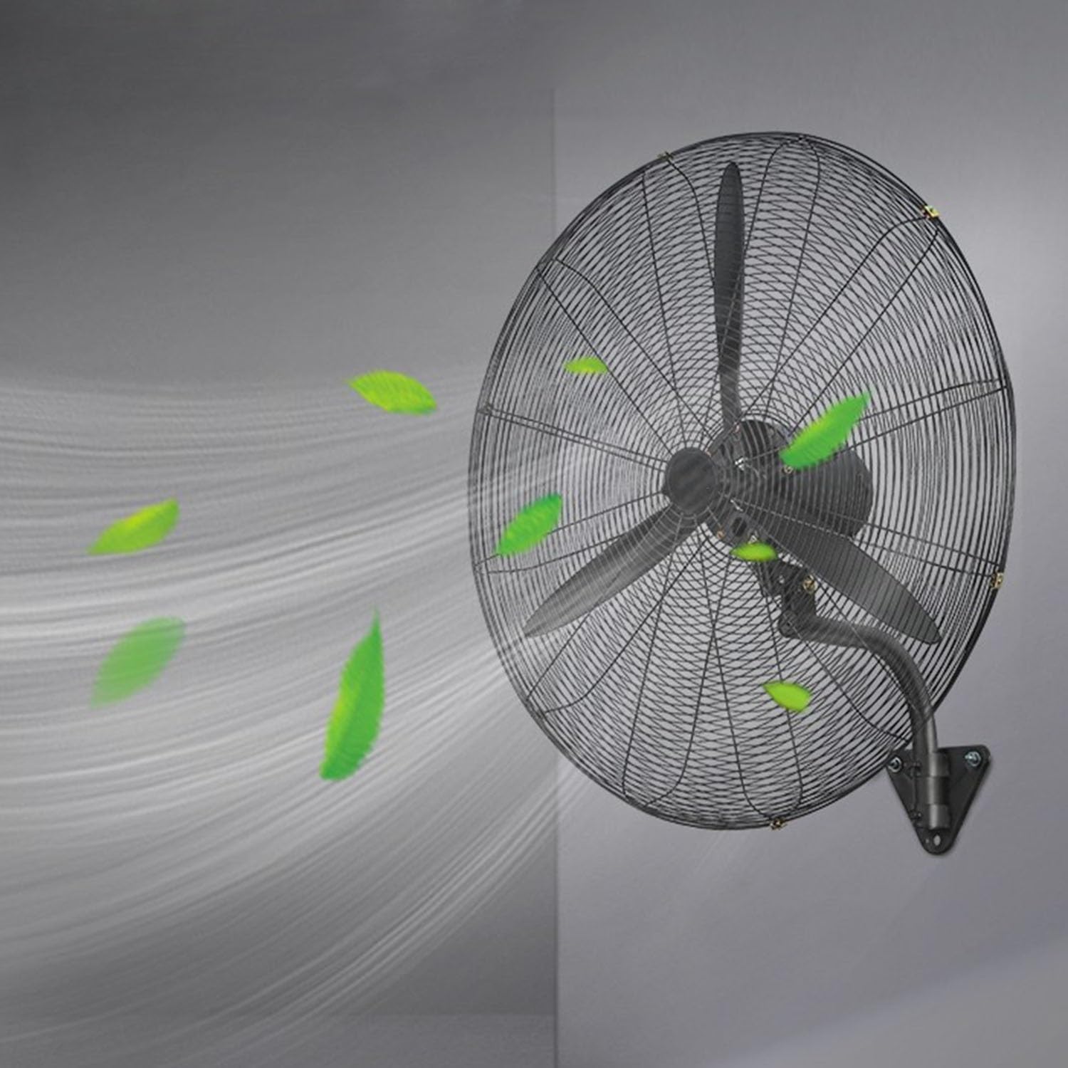asdchZen Industrial Wall Fan, High Speed Oscillating Fan For Workshop, 120°Wide Airflow, 3 Speeds, Cooling Fan For Garage,780mm(31inch)