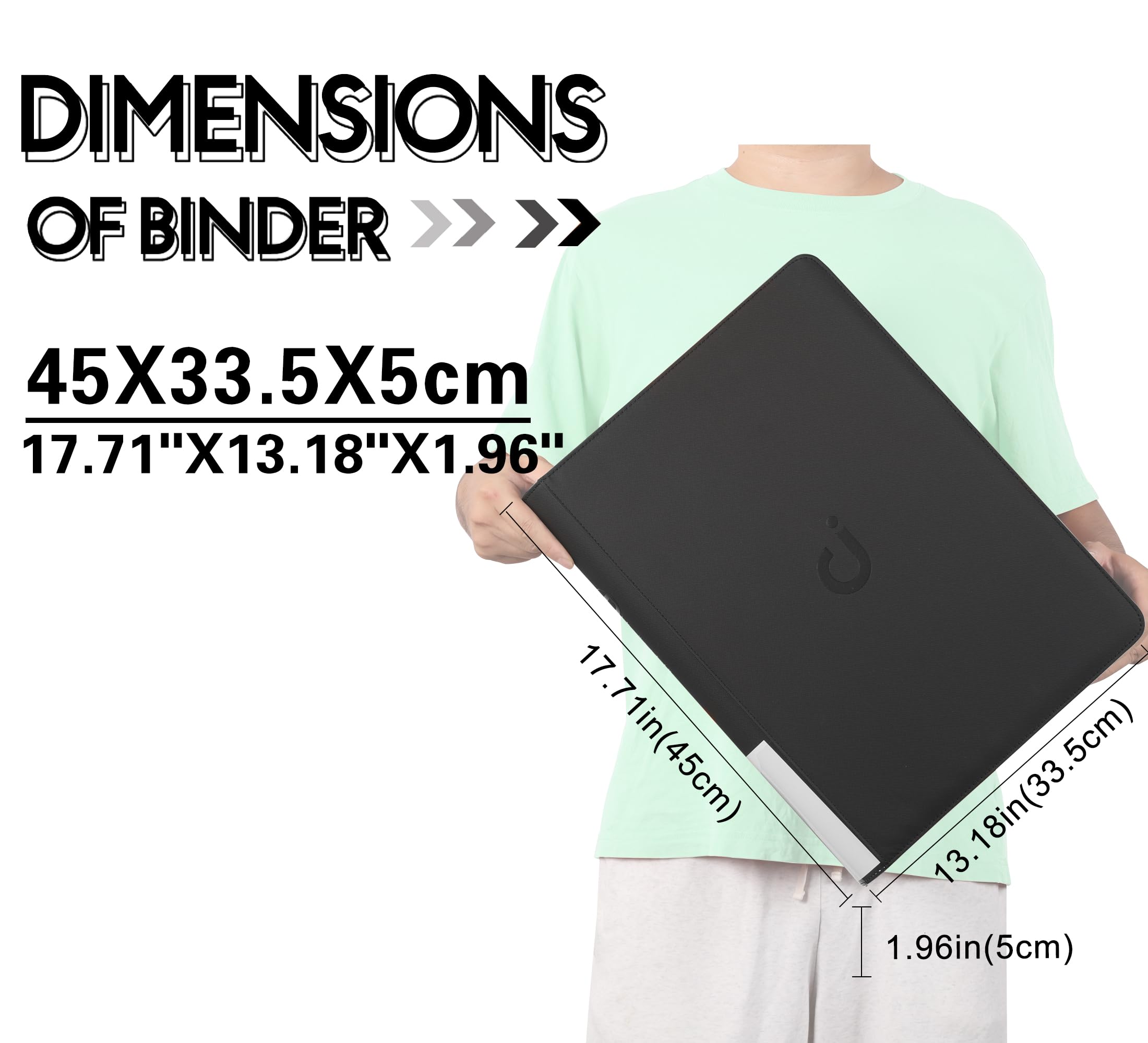 D DACCKIT Semi Rigid Card Holders Binder - Fits 540 Cards, Premium Ringless 9 Pocket Card Binder Compatible for Sports & Trading Cards - Image 2
