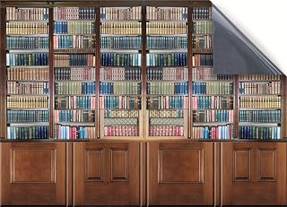 Stick & Go Repositionable Self Adhesive Dolls House Wallpaper 1:12 Scale (1 Sheet) - Library & Panels - No. 156