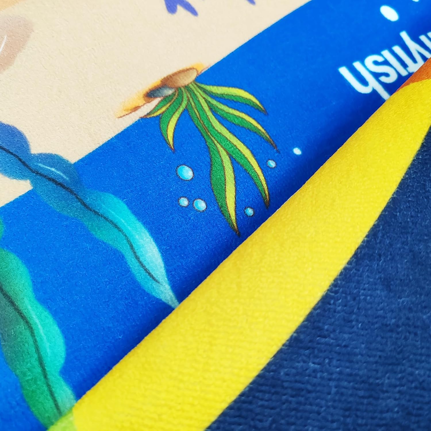 USTIDE Large Oval Kids Rug 6.5X10Ft ABC Alphabet Whale Non-Slip Ocean Play Mat Sealife Educational & Fun Washable Kids Carpet for Bedroom Nursery Playroom Classroom