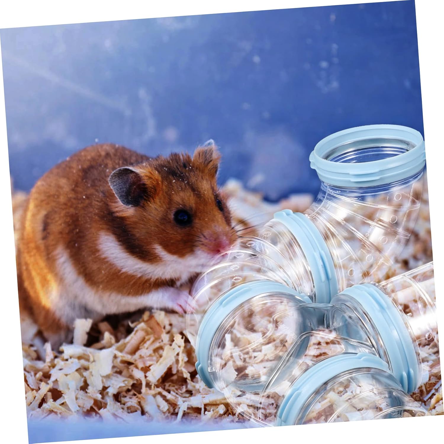 Happyyami 2sets Hamster Tunnel Connectors Adventure Tubes for Pets Accessories for Hamsters and Mice Easy to Install Designs