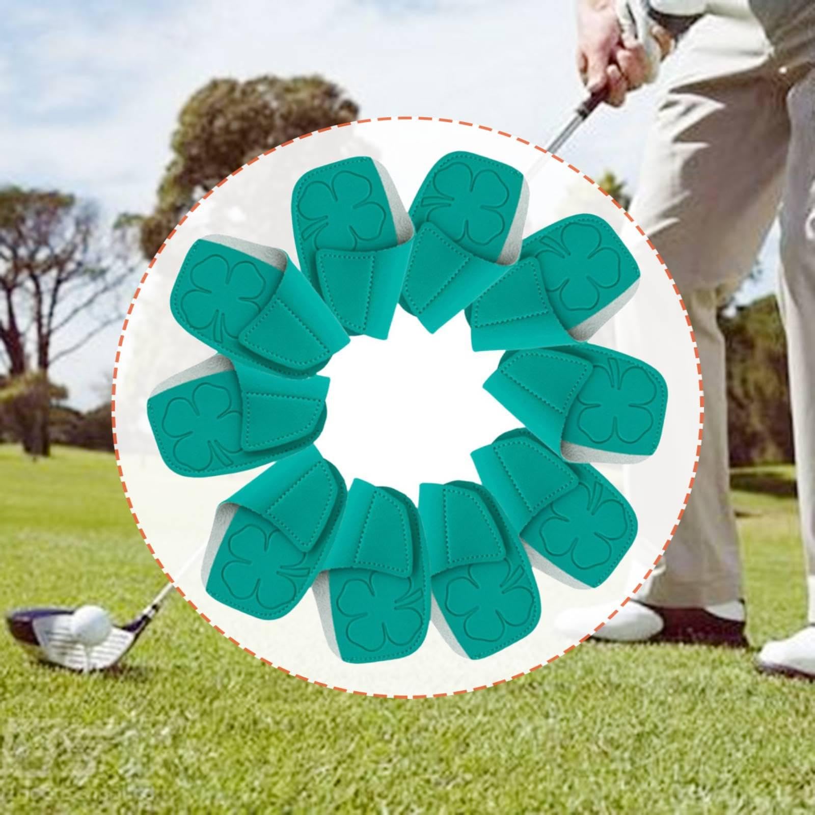 10 Piezas Cubiertas para Hierros de Golf Fundas Impermeables para Palos Mangas de PU Robusto Diseño Elegante Y Adecuadas para Regalo Gimnasio