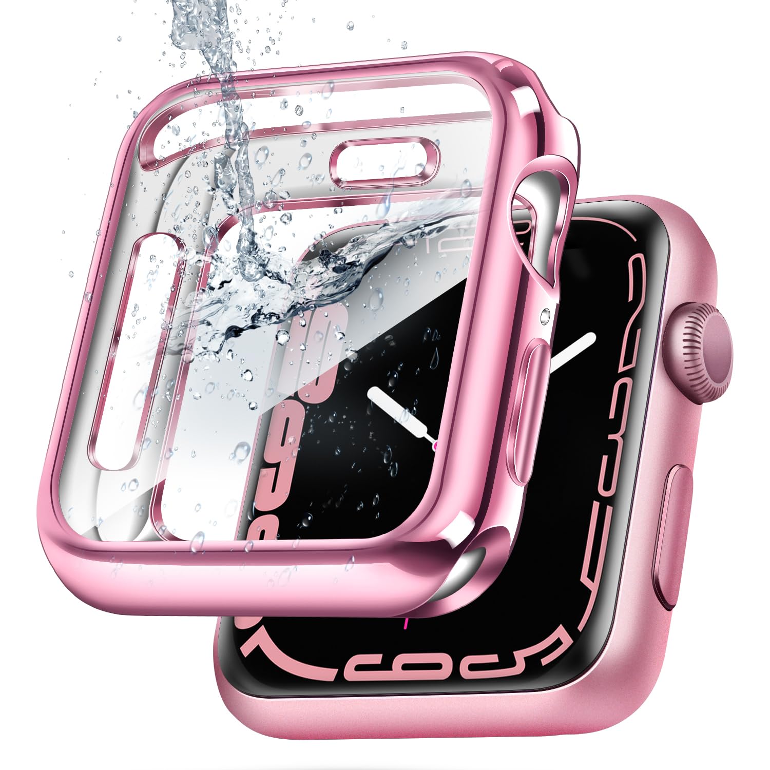 top4cus 40mm Case Soft Flexible Lightweight Anti-Scratch Overall Protective 40mm Iwatch Waterproof Cover Case Shiny Workout Shockproof Bumper Compatible with Apple Watch Series 6/SE/5/4 - Gold — view 21