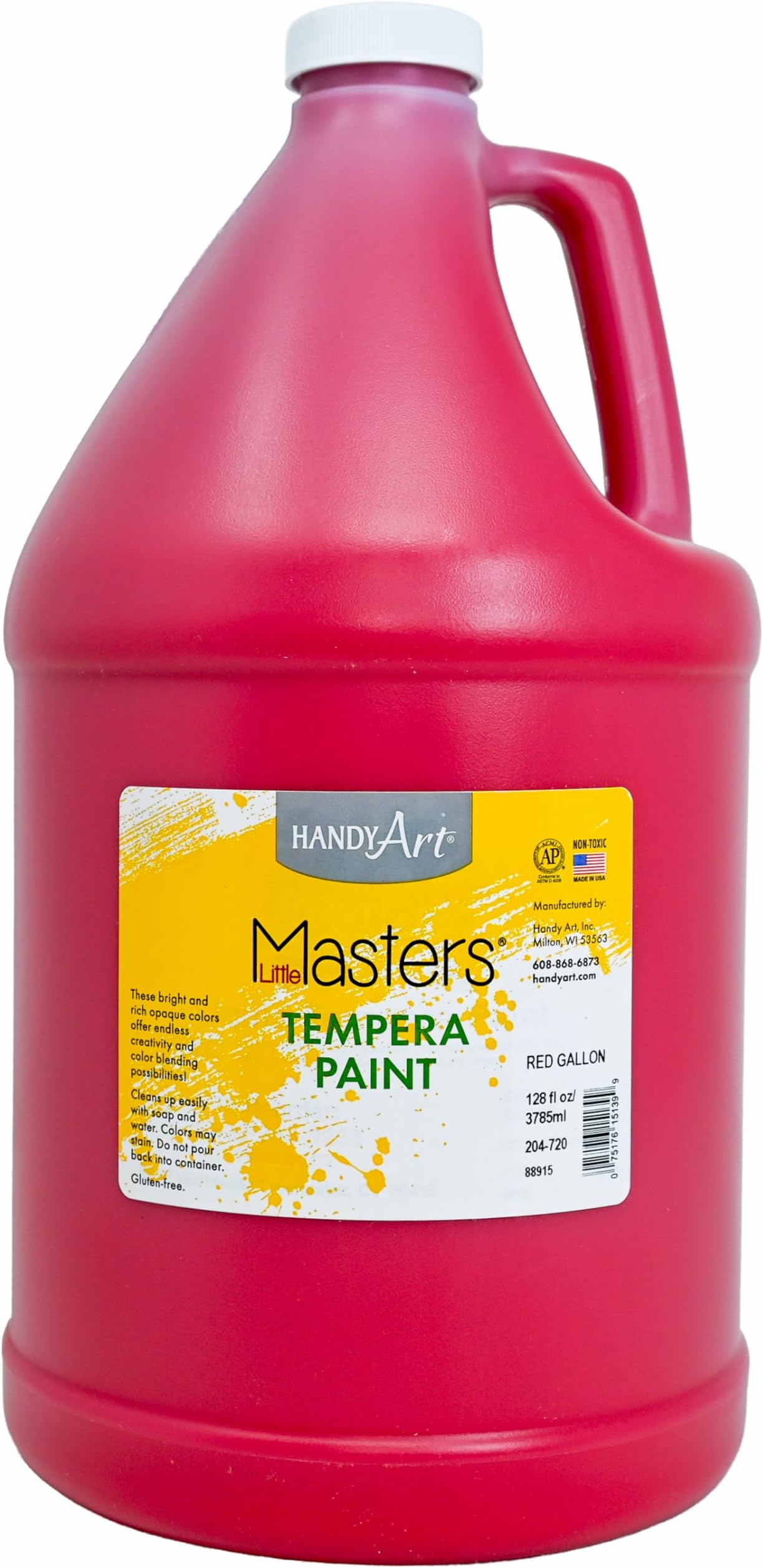 Little Masters Tempera Paint, 1 Gallon (Pack of 1), Red