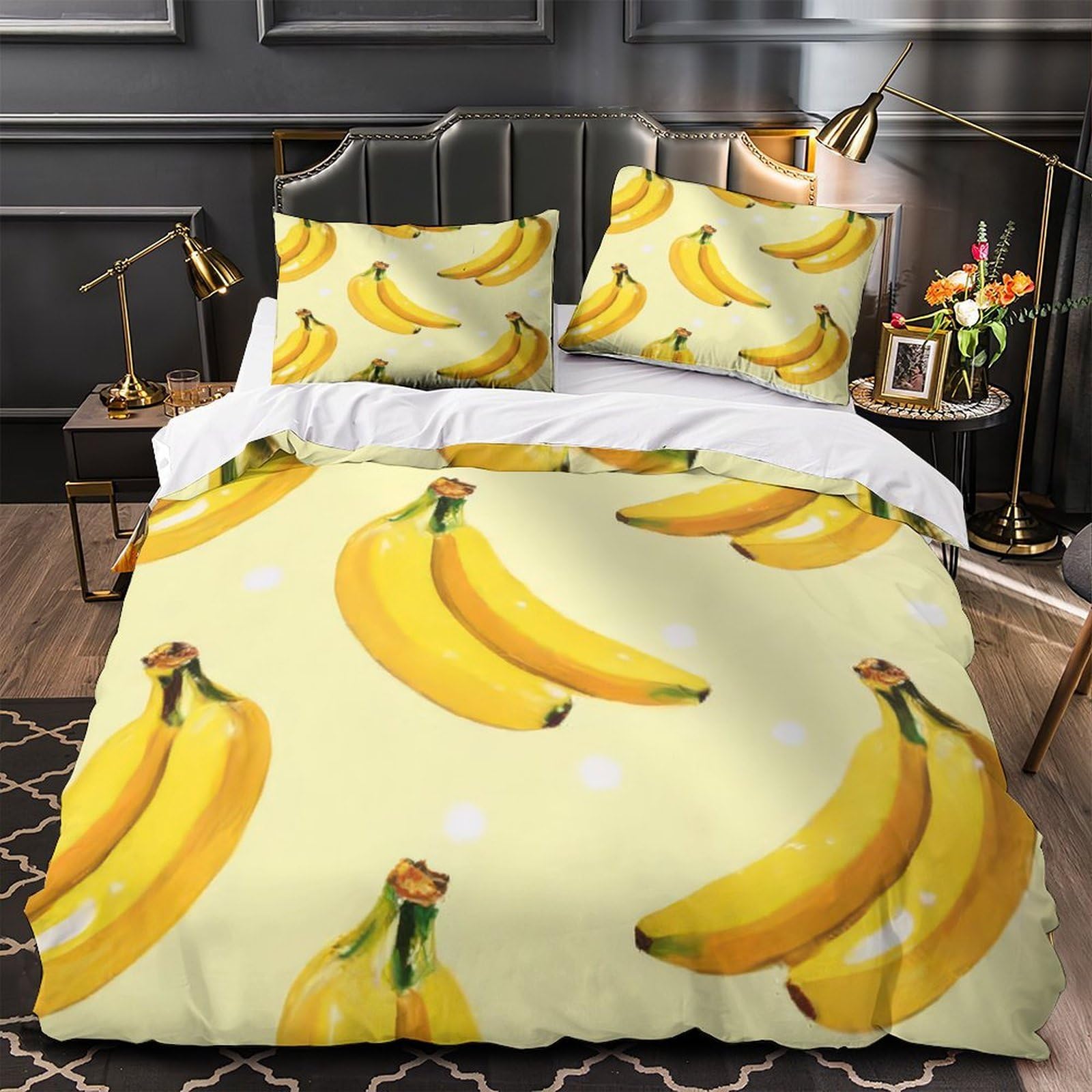 Housse de couette fruits 140x200cm pour décorer une chambre de fille