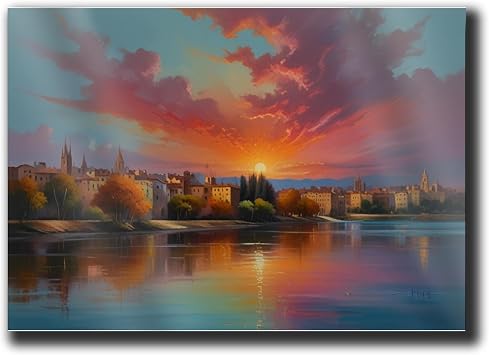 Poster Print Vibrant Vistas Abstract Landscape Prints Poster Wall Art on Poster Modern Colorful Wall Art Painted Artwork for House Decor Decor Poster, Wall