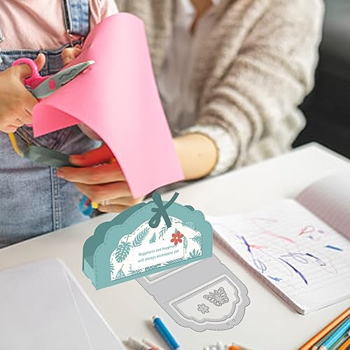 Miniatura 7 de BENECREAT 3 piezas de caja de regalo de acero al carbono, troqueles de corte de acero al carbono, cajas de regalo con troqueles de metal de mariposa