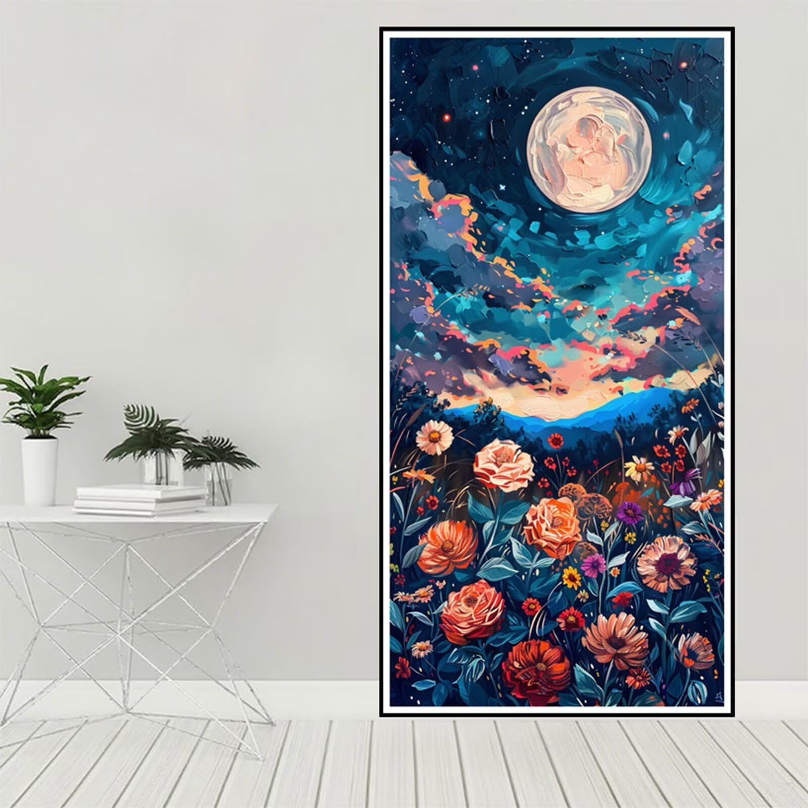 Diamentowa sztuka chryzantema, zestawy do malowania diamentami dla dorosłych, 5D Dimond Art Moon Gem Arts and Crafts Paintings, DIY, kryształ górski, haft krzyżykowy, malowanie według numerów, dzieci