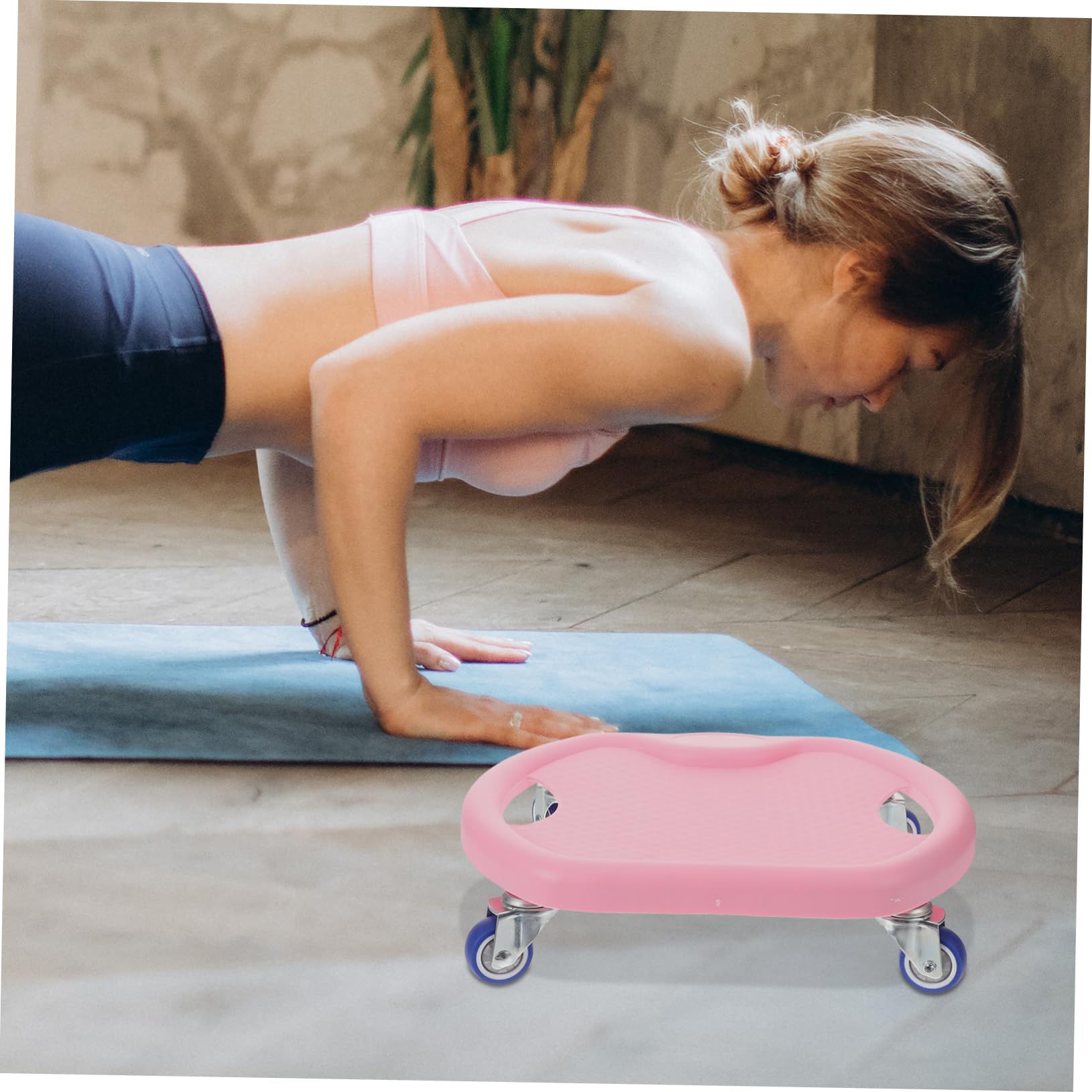 BESTonZON Multi Funktionale Gleitscheiben für Fitnessübungen aus Sicherem Pp und Pu Material mit Kniepolster für Effektives Bauchmuskeltraining zu Hause Zufällige Farbe