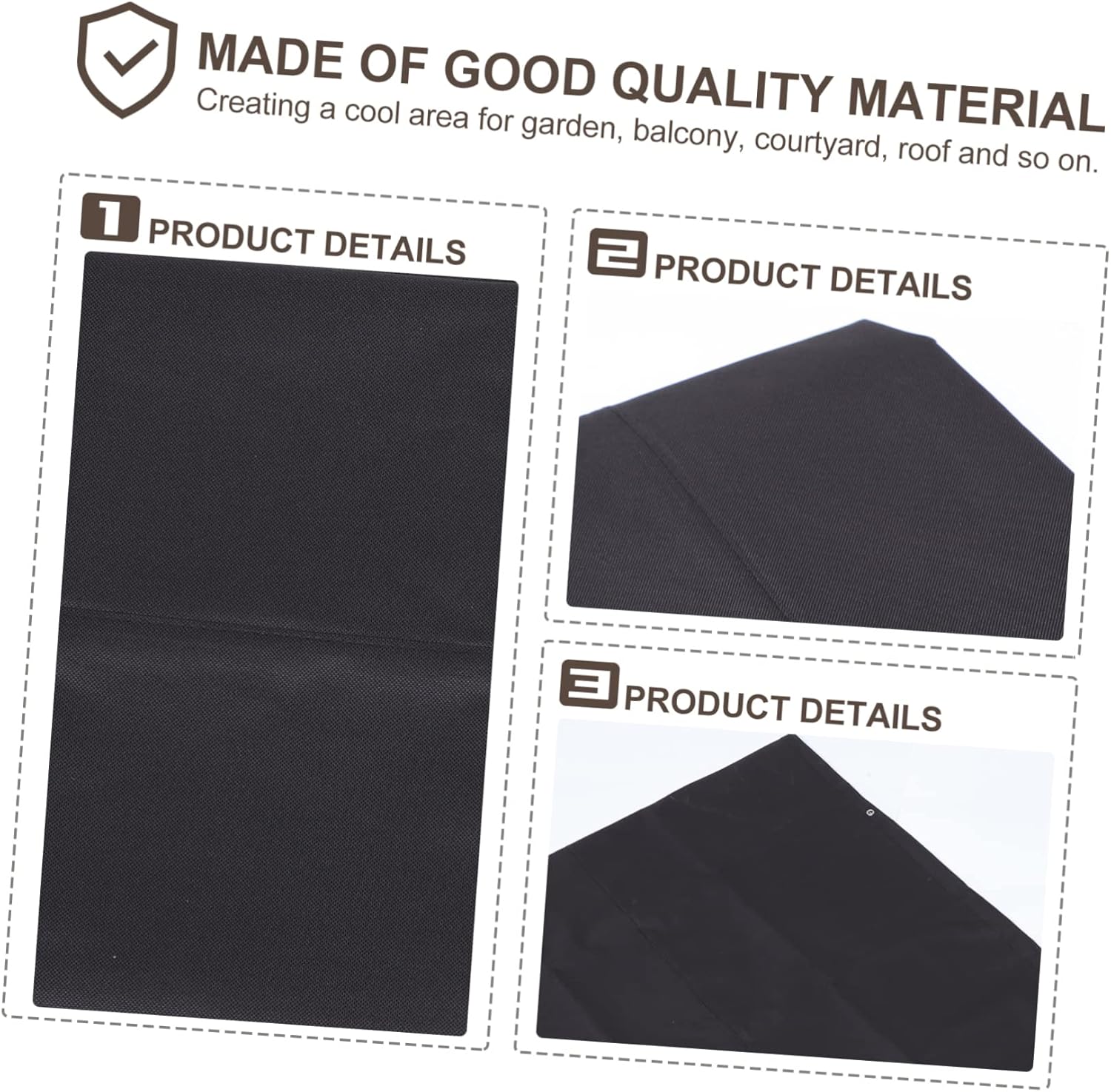 BESPORTBLE 1pc Shading Cover for Garden Privacy Outdoor Awning Cloth for Backyard Balcony Patio Oxford Attached Cord