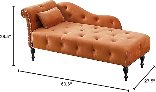 Miniatura 11 de HomSof Silla moderna de interior con tumbona sin brazos con patas de madera maciza Rosa,Naranja,https://www.amazon.com/dp/undefined