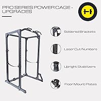 Vista 4 de HulkFit Equipo de ejercicio multifuncional ajustable Pro Series Power Rack Power Cage para gimnasio en casa con aditamentos para rack de sentadillas