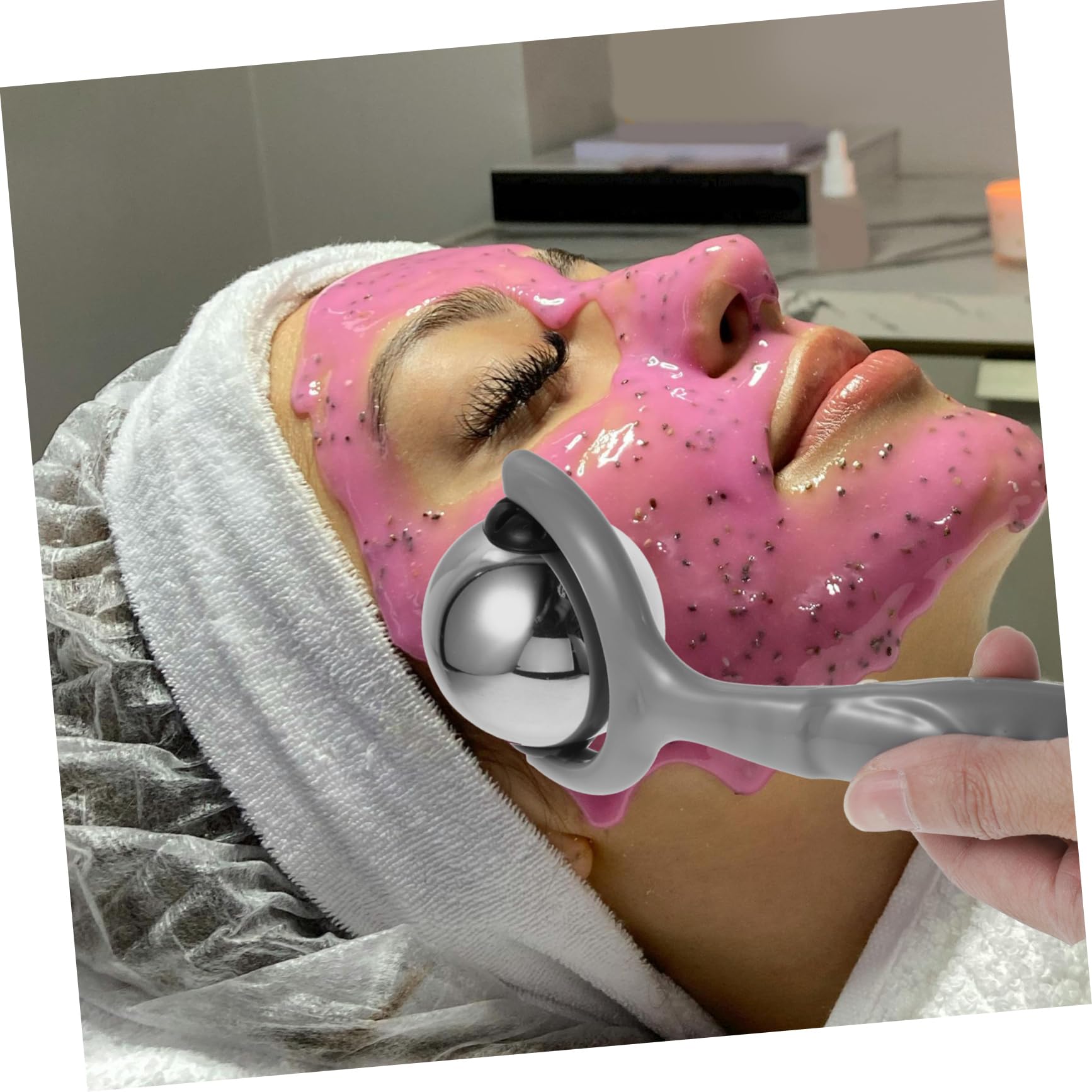 BESTYASH 4 Stück Face Guasha Tool Roller-Gesichts-Guasha-Werkzeug Guasha-Massagegerät für das Gesicht Roller-Gesichtsmassagegerät Augenroller-Gesichtsmassage Gesichtsmassage-Tool Nur Grau