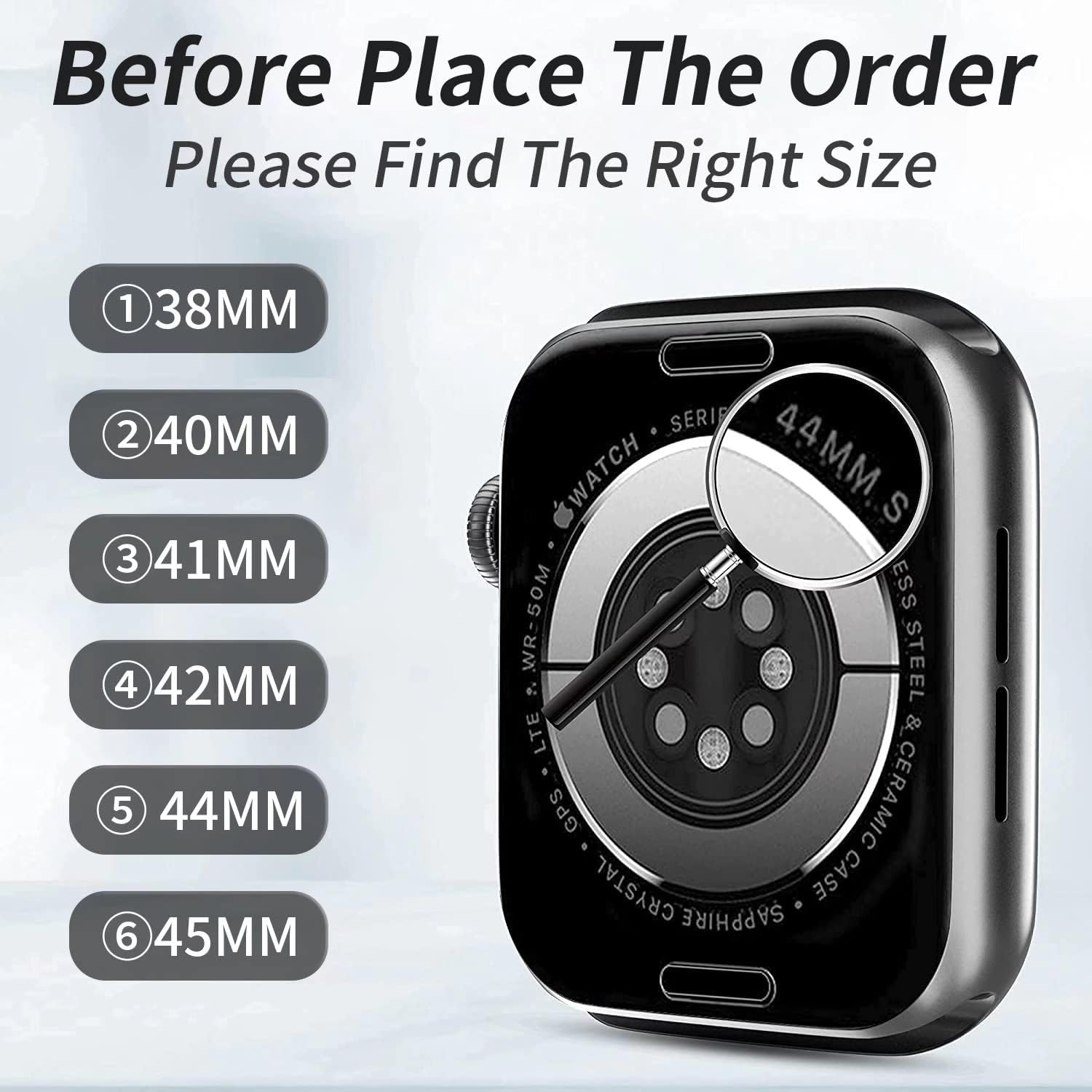 Zsuoop Metal Stainless Steel Band Compatible with Apple Watch Bands 38mm 40mm 41mm 42mm 44mm 45mm With Screen Protector Case,Magnetic Adjustable strap for iWatch Series 8/7/6/5/4/SE/3/2/1 Women Men 45mm Silver