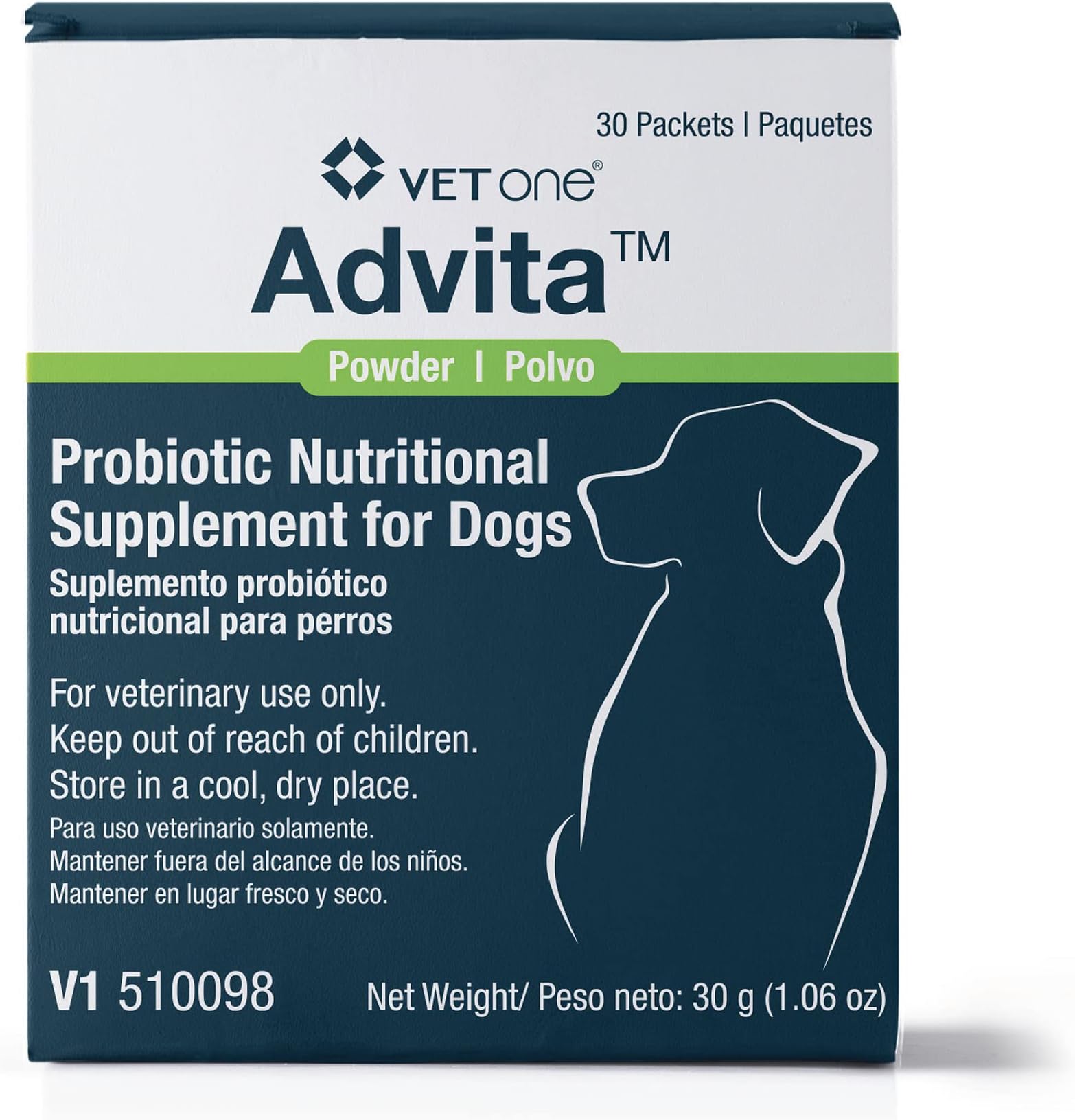 VetOne Advita Probiotic Nutritional Supplement for Dogs - 30 Packets