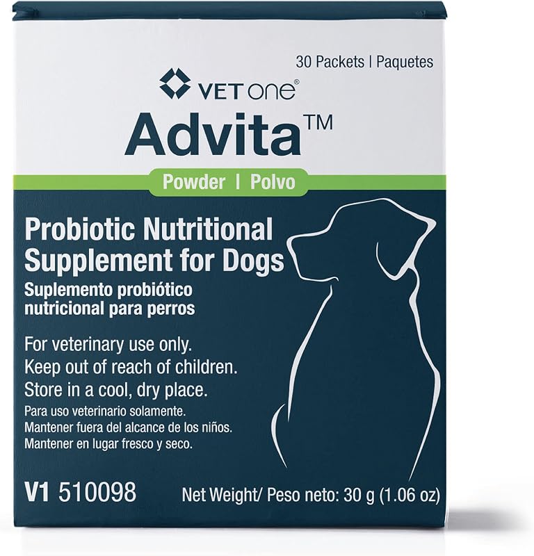 Probiótico para Cães Vet One Advita com 4 Culturas Vivas e Inulina – 30 Sachês