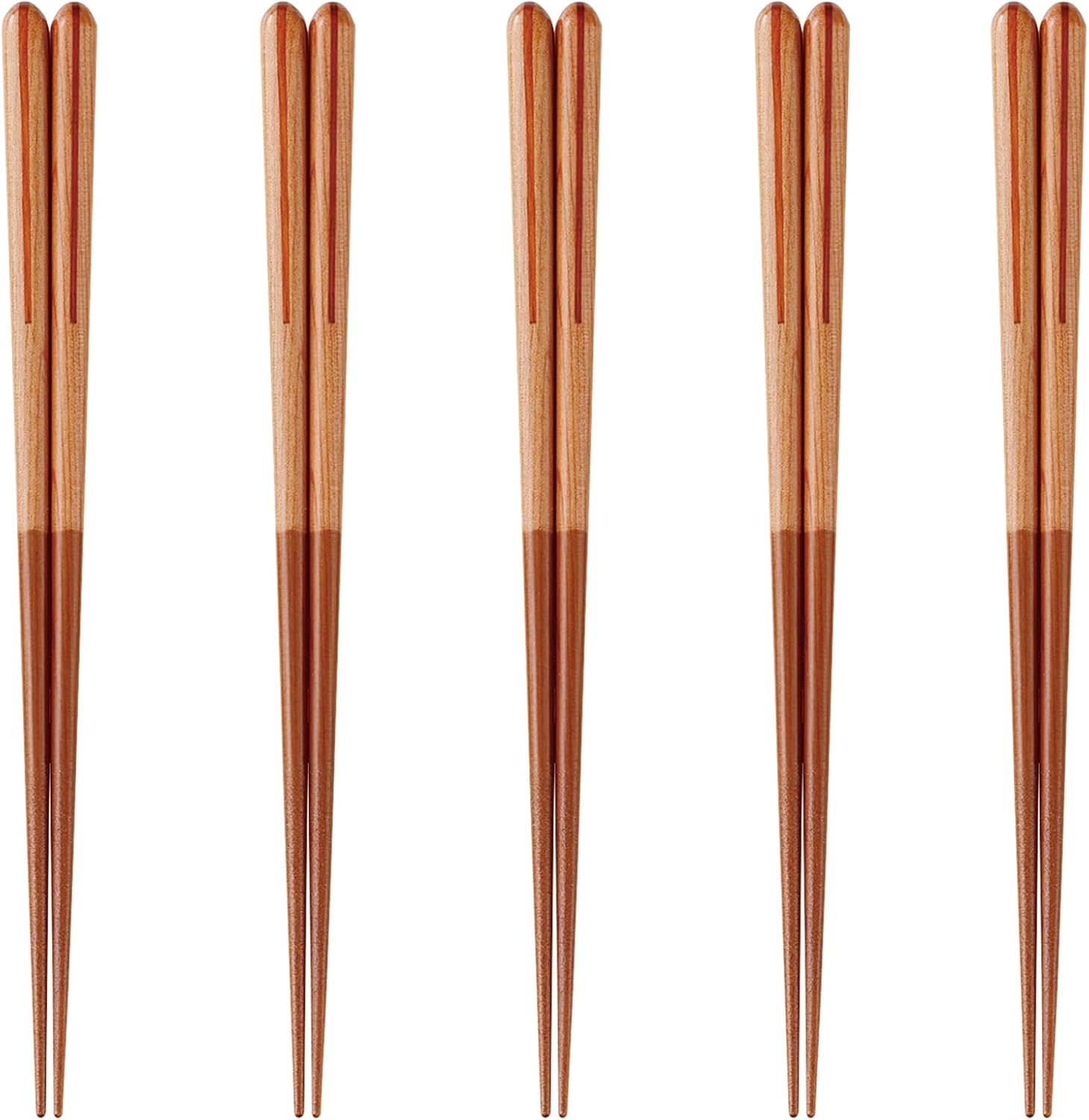 J-kitchens PID585742 Japanese Food Chopsticks, Set of 5 Pairs, Material: Wood, Chopsticks, Dishwasher Safe, Made in Japan