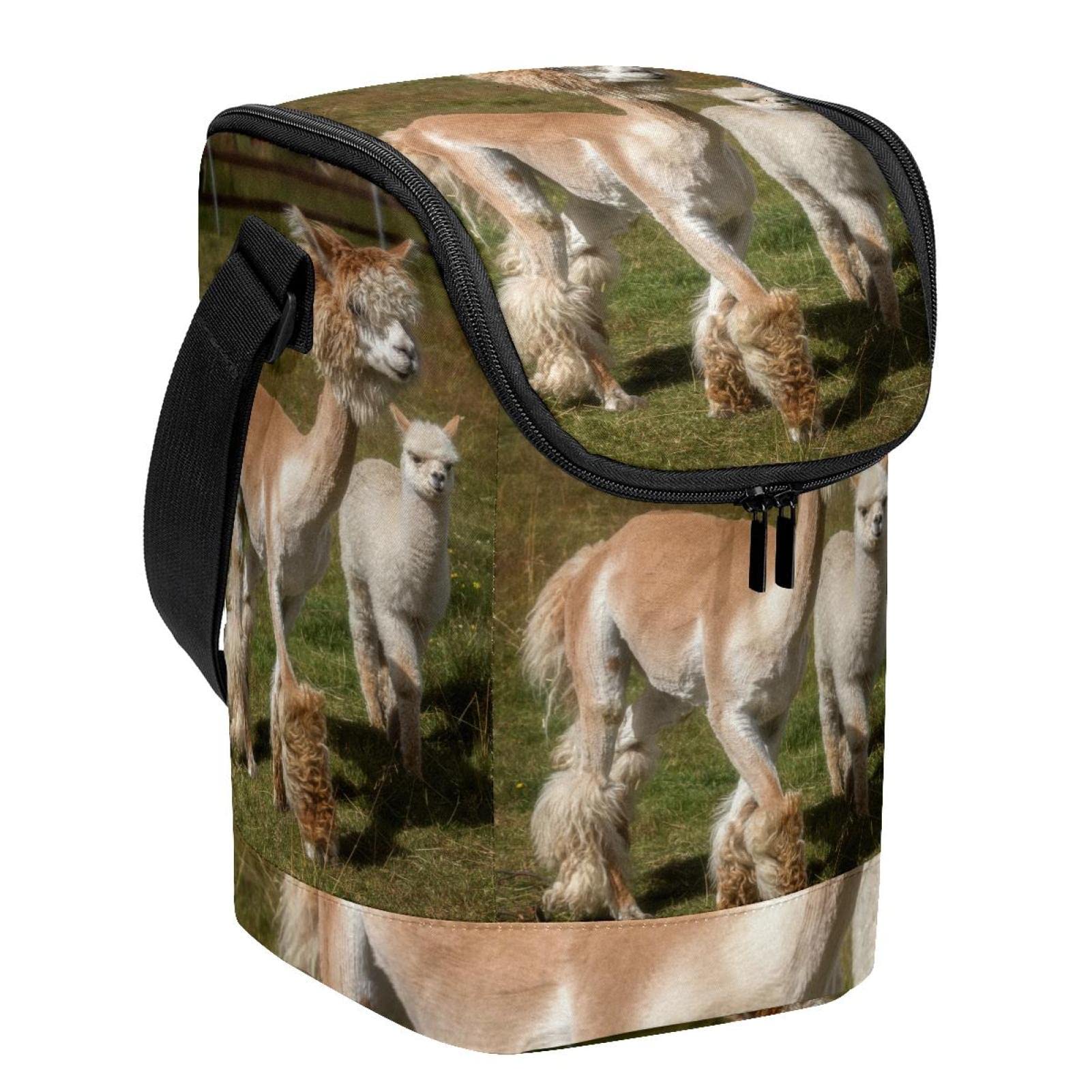 Bolsa de almuerzo de alpaca para exteriores portaviandas escolar con cremallera