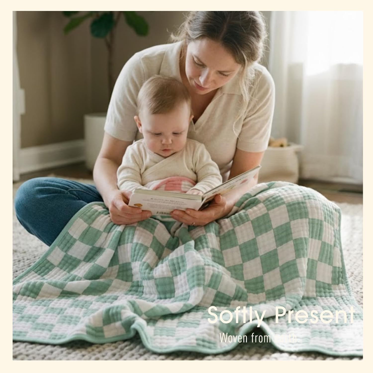 Ultra Soft Muslin Baby Blanket, A Versatile Swaddle and Bed Blanket for Babies, Toddlers, Boys, and Girls (1 Pack). - Image 5